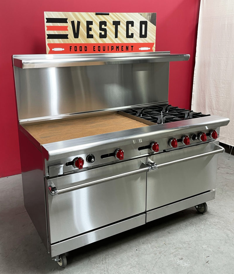 Range, 36, Stainless steel, 4 Burners, With Oven, Gas, Falcon Equipment  AR36-12R-4500